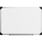Lorell Aluminum Frame Dry-erase Boards - 72" (6 ft) Width x 48" (4 ft) Height - White Styrene Surface - Aluminum Frame - 1 Each