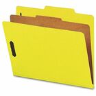 Nature Saver Letter Recycled Classification Folder - 8 1/2" - 2" Expansion - 2" Fastener Capacity for Folder - Top Tab Location - 1 Divider(s) - Yellow - 100% Recycled - 10 / Box