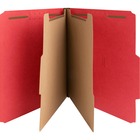 Nature Saver Letter Recycled Classification Folder - 8 1/2" x 11" - 2" Fastener Capacity for Folder - 2 Divider(s) - Red - 100% Recycled - 10 / Box