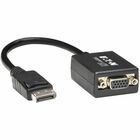 Tripp Lite 6in DisplayPort to VGA Adapter Active Converter DP to VGA M/F 6" - 6" Video Cable for PC, Computer, Monitor - First End: 6-pin DisplayPort 1.2 Digital Audio/Video - Male - Second End: 15-pin HD-15 - Female - Supports up to 1920 x 1200 - Shielding - Black - 1 Each