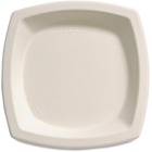 Solo Eco-Forward Square Bagasse Plate - 6" - Microwave Safe - Ivory - Bagasse Body - 125 / Pack