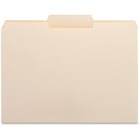 Business Source 1/3 Tab Cut Letter Recycled Top Tab File Folder - 8 1/2" x 11" - 3/4" Expansion - Top Tab Location - Center Tab Position - Manila - 10% Recycled - 100 / Box