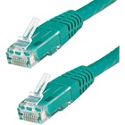 StarTech.com 10ft CAT6 Ethernet Cable - Green Molded Gigabit - 100W PoE UTP 650MHz - Category 6 Patch Cord UL Certified Wiring/TIA - 10ft Green CAT6 Ethernet cable delivers Multi Gigabit 1/2.5/5Gbps & 10Gbps up to 160ft - 650MHz - Fluke tested to ANSI/TIA-568-2.D Category 6 - 24 AWG stranded 100% copper UL Rated wire (E132276-A) - 100W PoE - 10 foot - ETL - Molded UTP patch cord