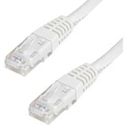 StarTech.com 1ft CAT6 Ethernet Cable - White Molded Gigabit - 100W PoE UTP 650MHz - Category 6 Patch Cord UL Certified Wiring/TIA - 1ft White CAT6 Ethernet cable delivers Multi Gigabit 1/2.5/5Gbps & 10Gbps up to 160ft - 650MHz - Fluke tested to ANSI/TIA-568-2.D Category 6 - 24 AWG stranded 100% copper UL Rated wire (E132276-A) - 100W PoE - 1 foot - ETL - Molded UTP patch cord