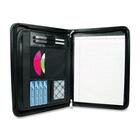 Winnable 30001 Letter Pad Folio - 8 1/2" x 11" - 30 Sheet Capacity - 2" Expansion - 1 Internal Pocket(s) - Faux Leather - Black - 1 Each