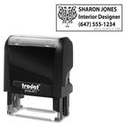 Trodat Climate Neutral 4912 Self-inking Stamp - 1.85" (47 mm) Impression Width x 0.71" (18 mm) Impression Length - Black - No - 1 Each