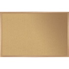 Ghent 1423-1 Bulletin Board - 36" (914.40 mm) Width - Tan Cork Surface - Self-healing, Laminated - Wood Frame - 1 Each
