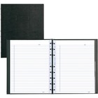 Blueline Miraclebind AF11150 Notebook - 150 Sheets - Twin Wirebound - Ruled Margin - 11" x 8 1/2" - 12.25" (311.15 mm) x 9.88" (250.95 mm) x 13.88" (352.55 mm) - Black Ribbed Cover - Hard Cover, Removable, Repositionable, Micro Perforated, Index Sheet, Pocket, Self-adhesive Tab, Telephone & Address Pages - Recycled - 1 Each