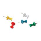 ACCO Pushpin - 0.50" (12.70 mm) Length x 0.25" (6.35 mm) Diameter - 100 / Box - Red, White, Blue, Yellow, Green