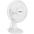 Lorell 6" Two Speed Tilt Plastic Desk Fan - 3 Blades - 152.4 mm Diameter - 2 Speed - Adjustable Tilt Head - 9.06" (230.19 mm) Height x 7" (177.80 mm) Width x 7.66" (194.56 mm) Depth - Plastic Grille - White
