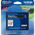 Brother P-touch TZe Laminated Tape Cartridges - 15/32" - Rectangle - Black - 1 Each - Grease Resistant, Grime Resistant, Temperature Resistant