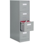 Global 2600 Vertical File Cabinet - 4-Drawer - 15.2" x 26.6" x 52" - 4 x Drawer(s) for File - Letter - Vertical - Ball-bearing Suspension, Lockable, Label Holder, Pull Handle - Gray - Metal
