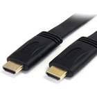 StarTech.com 10 ft Flat High Speed HDMI Cable with Ethernet - Ultra HD 4k x 2k HDMI Cable - HDMI to HDMI M/M - Create Ultra HD connections between your HDMI-enabled devices with minimal clutter; supports Ethernet Data Channel - 10ft High Speed HDMI Cable - HDMI 1.4 Cables - 10 ft Flat HDMI Cable - HDMI with Ethernet - Ultra HD 4k x 2k HDMI Cable - 1080p A/V