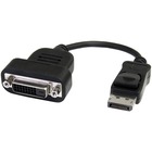 StarTech.com DisplayPort to DVI Adapter, Active DisplayPort to DVI-D Adapter Converter 1080p, DP 1.2 to DVI Adapter, Latching DP Connector - Active DisplayPort 1.2 to DVI-D single-link adapter supports 1920x1200/1080p @ 60Hz; HBR2; EDID/DDC - DisplayPort to DVI adapter/video converter for DP/DP++ source supports Apple Cinema Display HD monitors - Latching DP connector