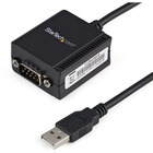 StarTech.com USB to Serial Adapter - 1 port - USB Powered - FTDI USB UART Chip - DB9 (9-pin) - USB to RS232 Adapter - Add an RS232 serial port with COM retention to your laptop or desktop computer through USB - USB to Serial - USB to RS232 - USB to DB9 - 
