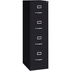 Lorell Commercial-grade Vertical File - 4-Drawer - 15" x 22" x 52" - 4 x Drawer(s) for File - Letter - Lockable, Ball-bearing Suspension - Black - Recycled