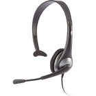 Cyber Acoustics AC-104 Headset - Mono - Mini-phone (3.5mm) - Wired - 20 Hz - 20 kHz - Over-the-head - Monaural - Semi-open - 7 ft Cable - Noise Cancelling, Uni-directional Microphone