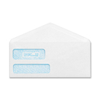 Columbian POLY-KLEAR Double-window Security Envelopes - Double Window - #9 - 3 7/8" Width x 8 7/8" Length - 24 lb - Gummed - Wove - 500 / Box - White