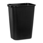 Rubbermaid 2957 Deskside Large Wastebasket - 39.04 L Capacity - Rectangular - 19.9" Height x 11" Width x 15.3" Depth - Plastic - Black