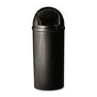 Rubbermaid Marshal 8160-88 Classic Container - 56.78 L Capacity - Round - 36.5" Height x 15.4" Width x 15.4" Depth - Black