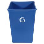 Rubbermaid 3958-73 Recycling Container - 132.49 L Capacity - Square - 27.6" Height x 19.5" Width x 19.5" Depth - Plastic - Blue