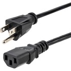 Star Tech.com 15 ft Standard Computer Power Cord - NEMA5-15P to C13 - Plug a monitor, PC, or laser printer into a grounded power outlet up to 15ft away - 15ft 5-15 to C13 Power Cord - 15ft computer power cord - 15ft AC power cord - 15ft nema power cord - 15ft c13 power cable