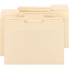 Business Source 1/3 Cut Tab Plain Manila File Folders - Letter - 8 1/2" x 11" Sheet Size - 3/4" Expansion - 1/3 Tab Cut - Top Tab Location - Assorted Position Tab Position - 9.5 pt. Folder Thickness - Manila - Recycled - 150 / Box