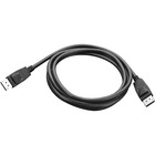 Lenovo DisplayPort Cable - 6 ft DisplayPort A/V Cable for Monitor - First End: 1 x 20-pin DisplayPort 1.2 Digital Audio/Video - Male - Second End: 1 x 20-pin DisplayPort 1.2 Digital Audio/Video - Male - Black
