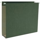 Business Source 1/5 Tab Cut Legal Recycled Hanging Folder - 8 1/2" x 14" - 2" Expansion - Standard Green - 10% Recycled - 25 / Box