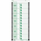 Lathem Thermal Time Clock Weekly Attendance Cards - 8.25" x 3.38" Form Size - White - Black Print Color - 100 / Pack