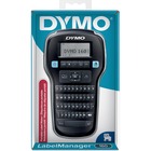 Dymo LabelManager 160 Label Maker - Label, Tape - 0.24" (6 mm), 0.35" (9 mm), 0.47" (12 mm) - LCD Screen - Battery, Power Adapter - 6 Batteries Supported - AAA - Black - QWERTY, Underline, Vertical Printing, Print Preview, Manual Cutter - for Office, Home
