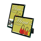 Deflect-o 4-in-1 Sign Holder - Vertical, Horizontal - Clear, Black, Green Tint