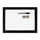 Quartet Espresso Dry Erase Board - 17" (1.4 ft) Width x 11" (0.9 ft) Height - White Surface - Dark Brown Frame - 1 Each