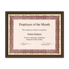 First Base Recognition Certificate Frame - 9.50" x 12" Frame Size - Holds 8.50" x 11" Insert - Desktop - Vertical, Horizontal - 1 Each - Tuscan Cherry