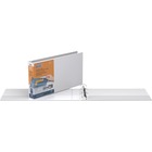 QuickFit QuickFit Round Ring Deluxe Legal Spreadsheet View Binder - 1 1/2" Binder Capacity - Legal - 8 1/2" x 14" Sheet Size - 275 Sheet Capacity - 3 x Round Ring Fastener(s) - 2 Pocket(s) - White - Recycled - Antimicrobial, Print-transfer Resistant - 1 Each