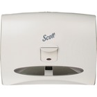 Scott Personal Seat Cover Dispenser - 13.25" (336.55 mm) Height x 17.50" (444.50 mm) Width x 3.25" (82.55 mm) Depth - White - Hygienic, Key Lock - 1 Each