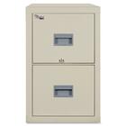 FireKing Patriot Series 2-Drawer Vertical Fire Files - 17.7" x 31.6" x 27.8" - 2 x Drawer(s) for File - Letter - Vertical - Fire Proof, Impact Resistant, Locking Drawer, Scratch Resistant, Recessed Handle, Ball Bearing Slide - Parchment - Gypsum, Steel