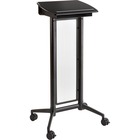 Safco Impromptu Lectern - Rectangle Top - 46.5" Height x 26.5" Width x 18.8" Depth - Assembly Required - Black, Powder Coated