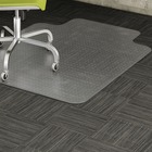 Lorell Low-pile Carpet Chairmat - Carpeted Floor - 53" (1346.20 mm) Length x 45" (1143 mm) Width x 0.11" (2.84 mm) Thickness - Lip Size 12" (304.80 mm) Length x 25" (635 mm) Width - Vinyl - Clear