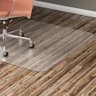 Lorell Hard Floor Rectangular Chairmat - Tile Floor, Vinyl Floor, Hardwood Floor - 60" (1524 mm) Length x 46" (1168.40 mm) Width x 60 mil (1.52 mm) Thickness - Rectangle - Vinyl - Clear