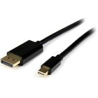 StarTech.com 4m (13ft) Mini DisplayPort to DisplayPort 1.2 Cable, 4K x 2K mDP to DisplayPort Adapter Cable, Mini DP to DP Cable - 4m/13.1ft Mini-DP to DisplayPort v1.2 cable; 4Kx2K(3840x2400 60Hz)/21.6 Gbps bandwidth/HBR2/8Ch Audio/MST - Durable PVC strain relief; Latching connectors - For office/boardroom with laptop/workstation and monitor/projector; Samsung/Sony/Dell