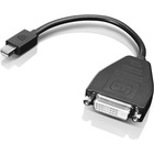 Lenovo Mini-DisplayPort to DVI-D Adapter Cable (Single Link) - 7.9" DisplayPort/DVI Video Cable for Video Device, Monitor, Tablet PC - First End: 1 x Mini DisplayPort Digital Audio/Video - Male - Second End: 1 x 18-pin DVI-D (Single-Link) Digital Video - Black
