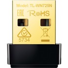 TP-Link TL-WN725N IEEE 802.11n - Wi-Fi Adapter for Desktop Computer - USB - 150 Mbit/s - 2.48 GHz ISM - External