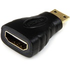 StarTech.com Mini HDMI to HDMI Adapter, 4K High Speed HDMI Adapter, 4K 30Hz Ultra HD High Speed HDMI Adapter, UHD Mini HDMI Adapter 4K - Mini HDMI to HDMI Adapter; 4K 30Hz/Full HD 1080p/10.2 Gbps bandwidth/8Ch Audio/HDMI 1.4; Compact (1.1"/28mm long) - Ultra HD High Speed HDMI Adapter w/ Gold-plated connectors - Connect Mini HDMI (Type-C) device/laptop/camera to TV/monitor/projector