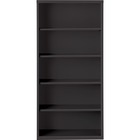 Lorell Fortress Series Bookcases - 34.5" x 13" x 72" - 5 x Shelf(ves) - Black - Powder Coated - Steel - Recycled