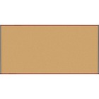 Lorell Bulletin Board - 96" (2438.40 mm) Height x 48" (1219.20 mm) Width - Natural Cork Surface - Durable, Self-healing - Cherry Wood Frame - 1 Each