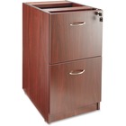 Lorell Essentials Hanging Fixed Pedestal - 2-Drawer - 15.5" x 21.9" x 28.3" - 2 x File Drawer(s) - Finish: Laminate, Mahogany