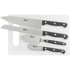 Acme United 5pc Cutting Board Knife Set - 5 Piece(s) - 1/Set - Knife Set - 1 x Bread Knife, 1 x Spatula, 1 x Spreader, 1 x Chef's Knife - Dishwasher Safe - Acrylonitrile Butadiene Styrene (ABS), Stainless Steel - Black