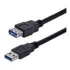 StarTech.com 1m Black SuperSpeed USB 3.0 Extension Cable A to A - M/F - Extend your SuperSpeed USB 3.0 cable by up to an additional meter - 1m usb 3.0 extension cable - usb 3.0 male to female cable - usb 3.0 extension cord - usb 3 extension cable - usb 3.
