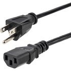StarTech.com 3ft (1m) Heavy Duty Power Cord, NEMA 5-15P to C13, 15A 125V, 14AWG, Replacement AC Computer Power Cord, PC Power Supply Cable - 3ft (1m) Universal power cord w/ NEMA 5-15P and IEC 60320 C13 connectors; 125V at 15A (Max); UL listed (UL62/UL817); AC Power Cord w/ molded connectors; Fire Rating VW-1; 3 Conductor; 14AWG; Jacket Rating: SJT; Jacket Material PVC; Outer Dia. 0.3in